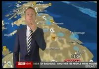 Weatherman Gives The Finger To Anchor
