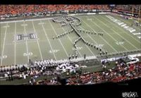 Marching Band Forms Giant Football Player