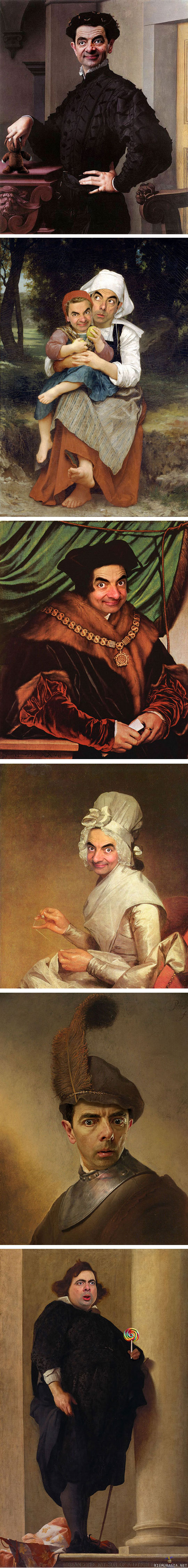 Rowan Atkinsonin monet kasvot - Rowan Atkinsonin naama taideteoksissa