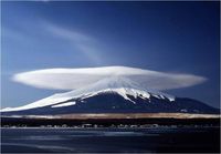 Amazing cloud above the mountain