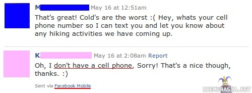 I don&#039;t have a cell phone - thanks though !