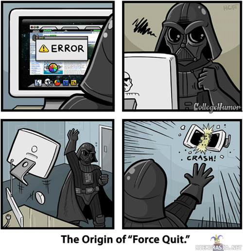 Origin of force quit - OSx:n &quot;force quit&quot; -toiminnon alkuperä