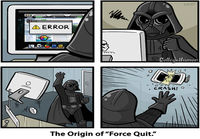 Origin of force quit