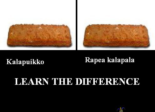 Learn the difference.. - ...between kalapuikko ja rapea kalapala