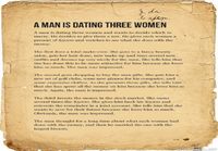 A man is dating three women
