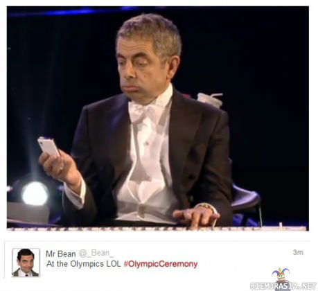 Rowan Atkinson olympialaisten avajaisissa