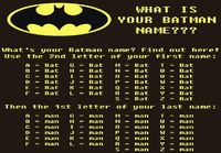Selvitä Batman-nimesi