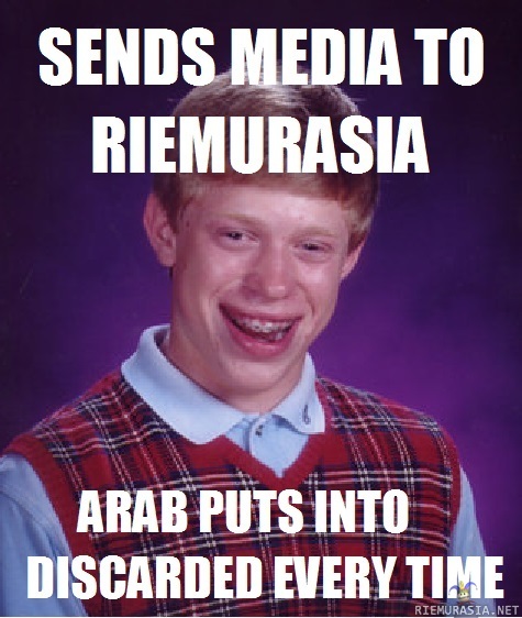 Bad luck briania ei onnista rasiassakaan - bad luck brian goes into discarded