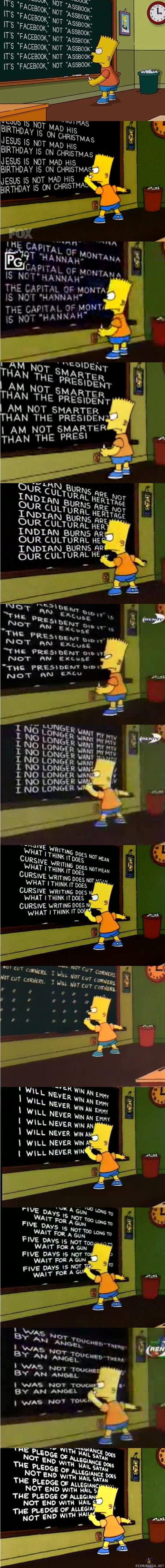 The Best Chalkboard Gags In Simpsons