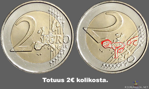 Totuus 2€ kolikosta