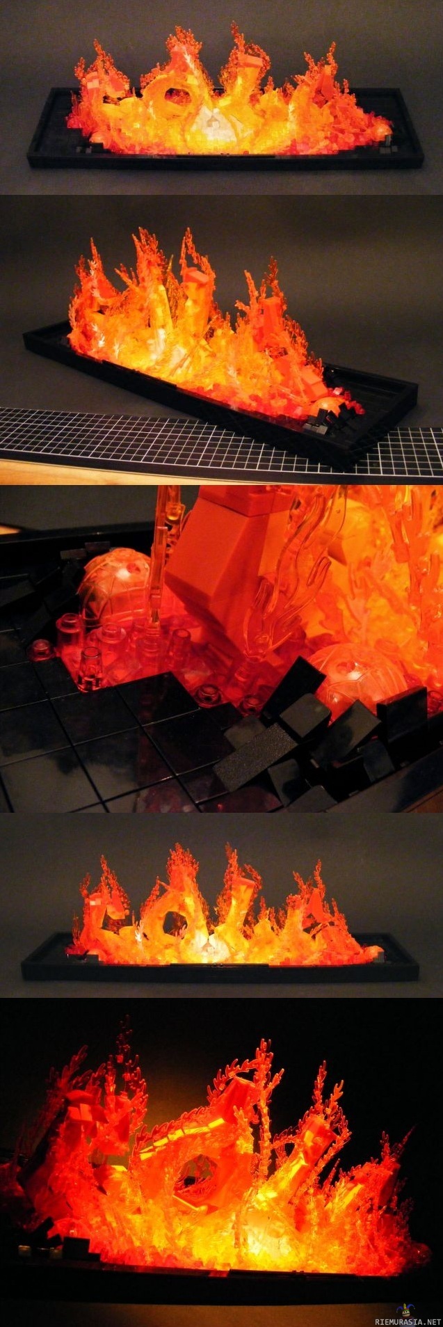 Realistic Fire Made from Lego