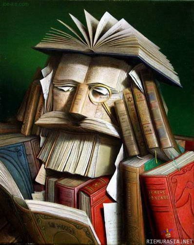 Kirjamies - Noin sitä käy, kun lukee liikaa kirjoja.