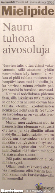 Mielipide - Näin tällä kertaa...