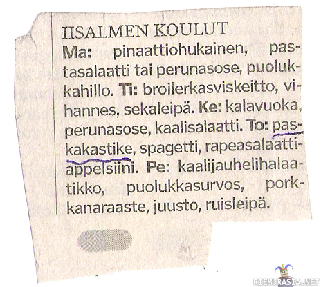 Koululaisten herkkua.