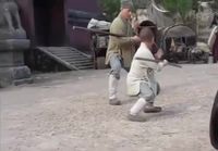 Jackie Chan being taught by a kid