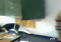 Student Knocks Out Teacher With Blackboard