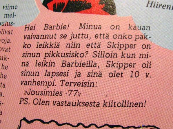 Hei Barbie - Barbie-lehden Kysy Barbielta -palstalta