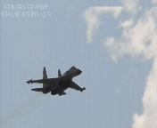 Su-35S ( Flanker-E) - http://www.youtube.com/watch?v=4EmHoRGm4_w