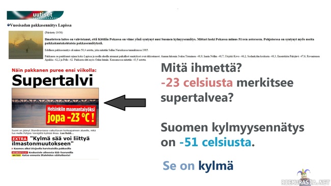 Muka kylmä? - Uutisointia 