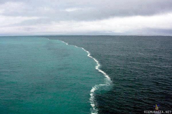 Maailmat kohtaavat. - Paikka jossa Atlantin ja Intian valtameret kohtaavat.