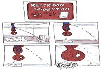 restroom spiderman