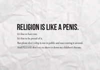 Uskonto on kuin penis