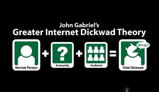 Greater internet dickwad theory - Tuli vaan tämä vanha hyvä teoria mieleen RR:n kommentteja lukiessa.