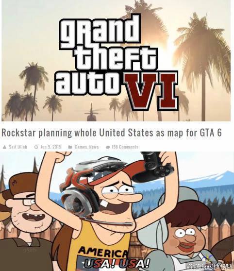 Grand Theft Auto VI - Rockstar Games:in johtajan Leslie Benzies:n mukaan yhtiöllä on ideoita 45 vuoden varalle uutta GTA:ta varten. Yksi Ideoista mappina olisi koko USA.

http://www.ign.com/wikis/gta-6