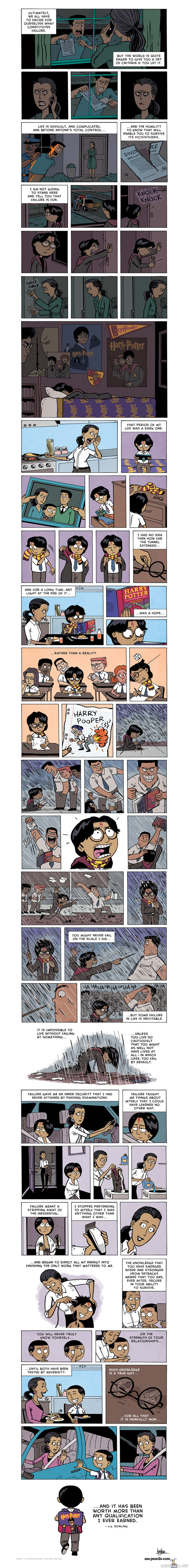 The fringe benefits of failure - Zen pencils, J.K. Rowlig