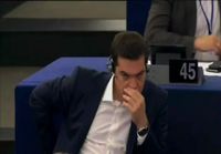 Vihainen puhe Tsiprasille