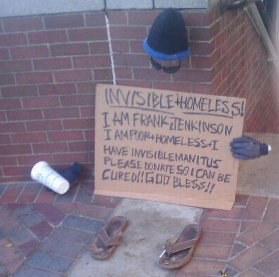 Homeless people get cleverer and cleverer..