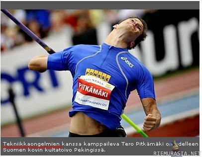 Tekniikka ongelma - Olikohan järkevää lähettää Tero olympialaisiin?