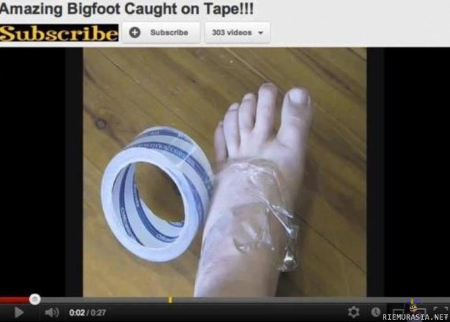 bigfoot - caught in tape