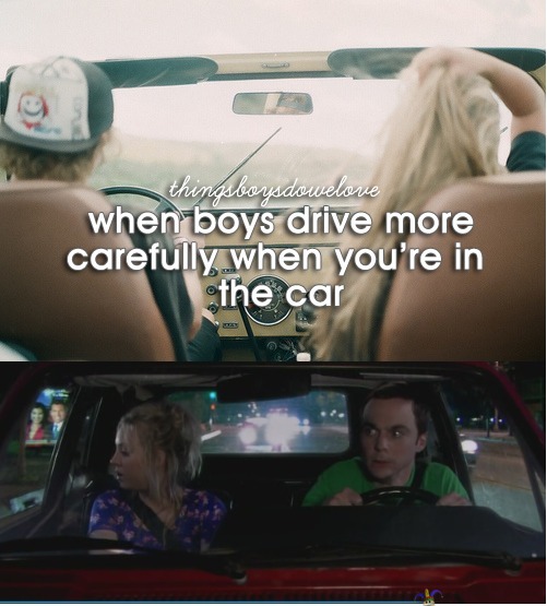 Boys drive more carefully - when you&#039;re in the car