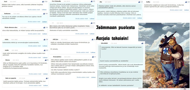 Isänmaan puolustajat - Kokoelma nähemyksia ja totuuksia ilta-sanomien kommentoiti osiost