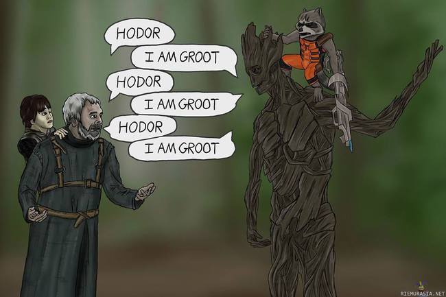 Ultimate Hodor Groot and the galaxy and shit - Kuka näitä laskee, muistaa ja toisistaan erottaa. Mutta Hodor.