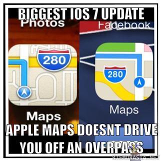 Apple maps ei enää ajata sinua sillalta alas