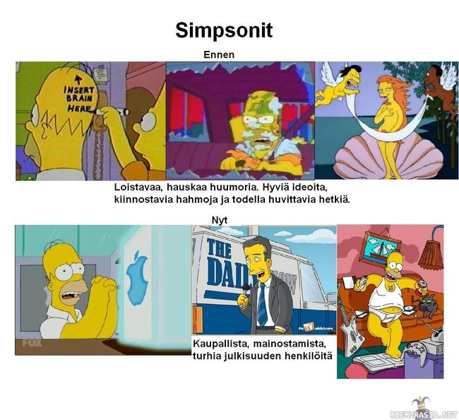 Simpsonit ennen ja nyt