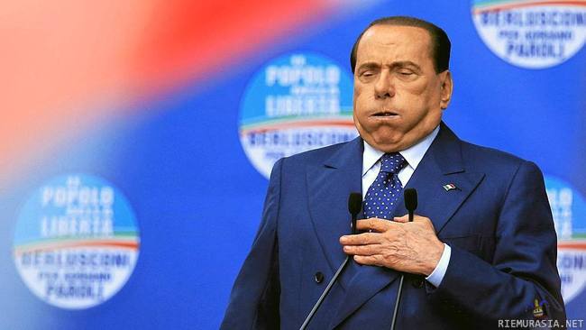 Silvio Berlusconi - Berluskooni edustavana Ilta-Sanomien uutiskuvassa.