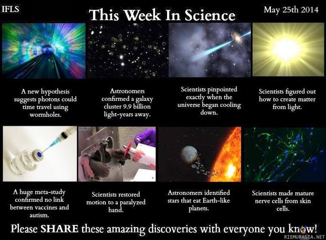 Tämän viikon tieteet - Niin hyvää tiedettä