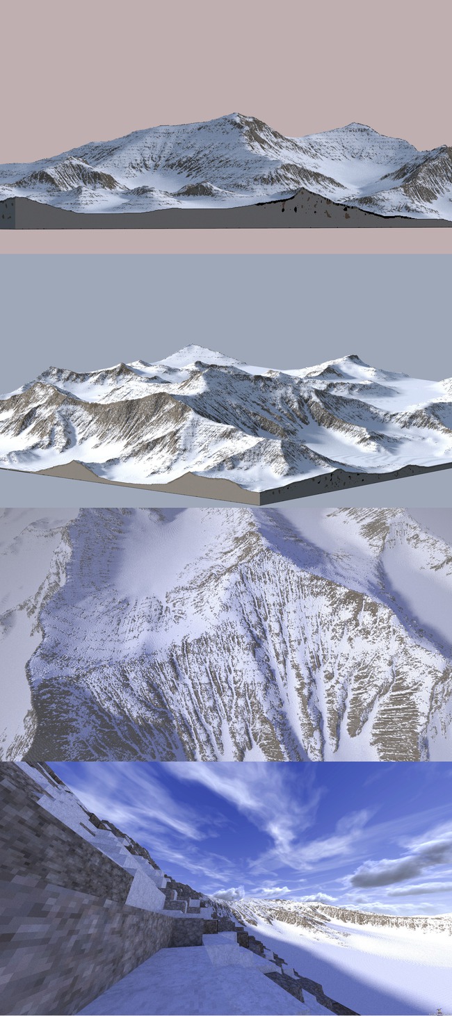 Minecraftissa tehty Mount Everest - Vaatinu niin monta palikkaa ja niin monta aikaa