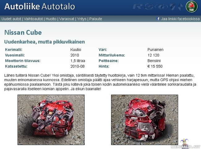 Nissan Cube - Uudenkarhea, mutta pikkuvikainen :3 