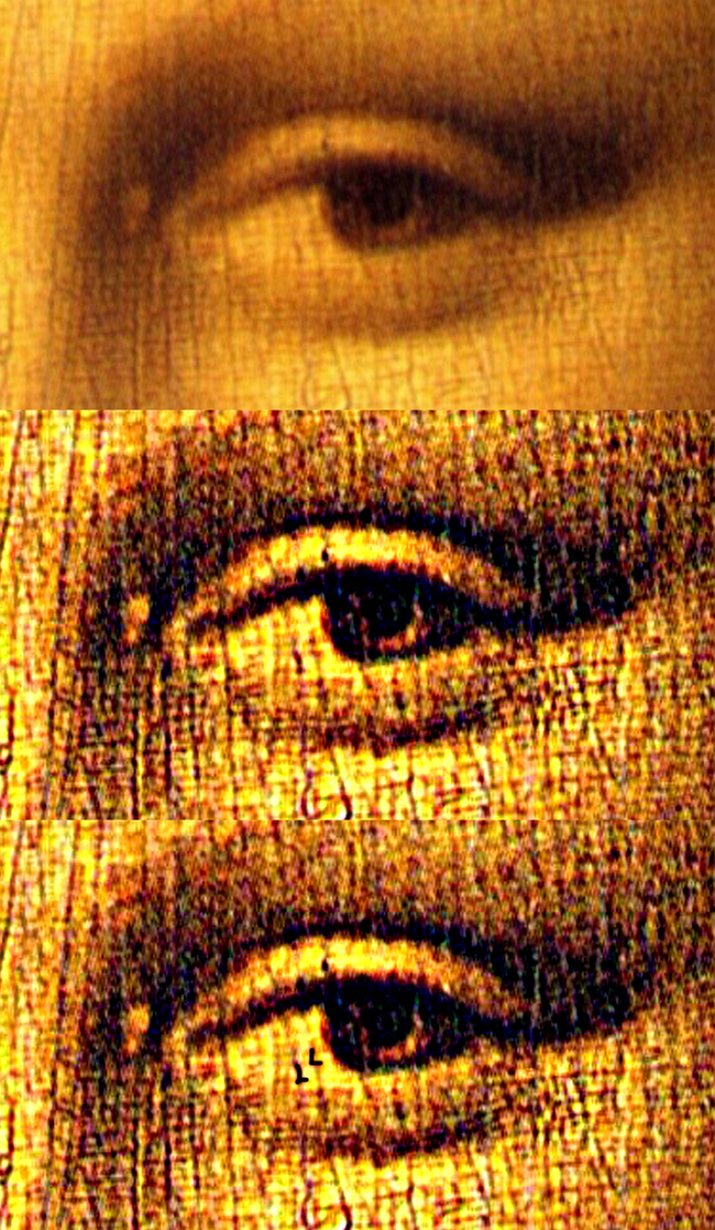 Mona Lisan silmä - Tein eeppistä tutkimusta liittyen tähän uutiseen: http://www.iltalehti.fi/ulkomaat/2010121312859440_ul.shtml. Jotakin löyty, tai sitten ei :D Tuossa siis oikea silmä.