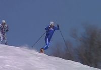 cross-country skiing stunts