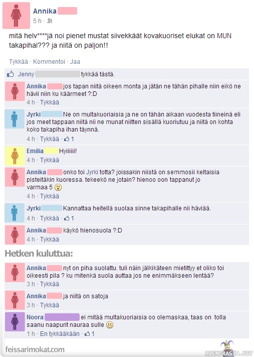 feisbuukin idiootit - Kovakuoriaisongelma