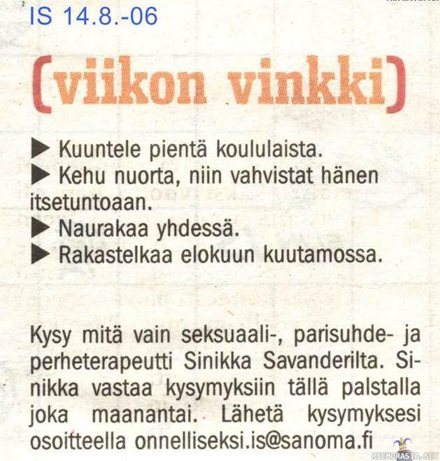 Viikon Vinkki - Toimii