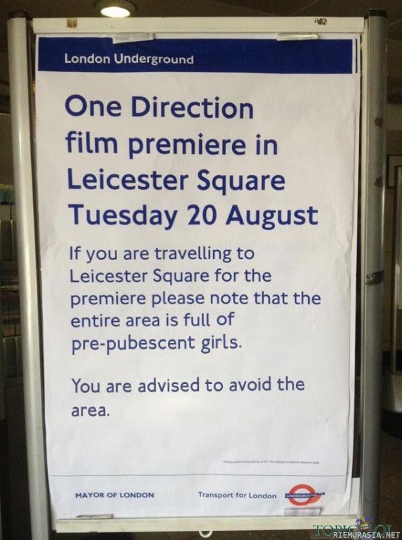One Direction - Leicester Squarelle ei kannata mennä