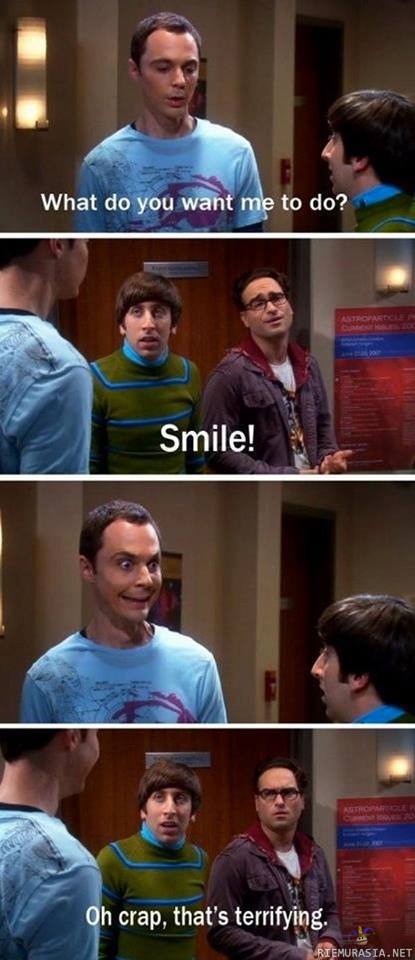 Sheldonin hymy - Erittäin viehkeä hymy