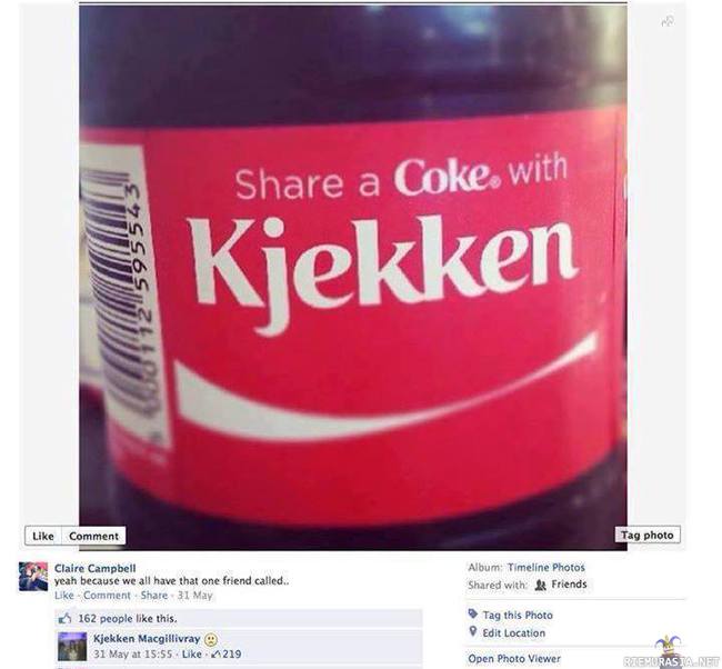 Share a Coke with Kjekken