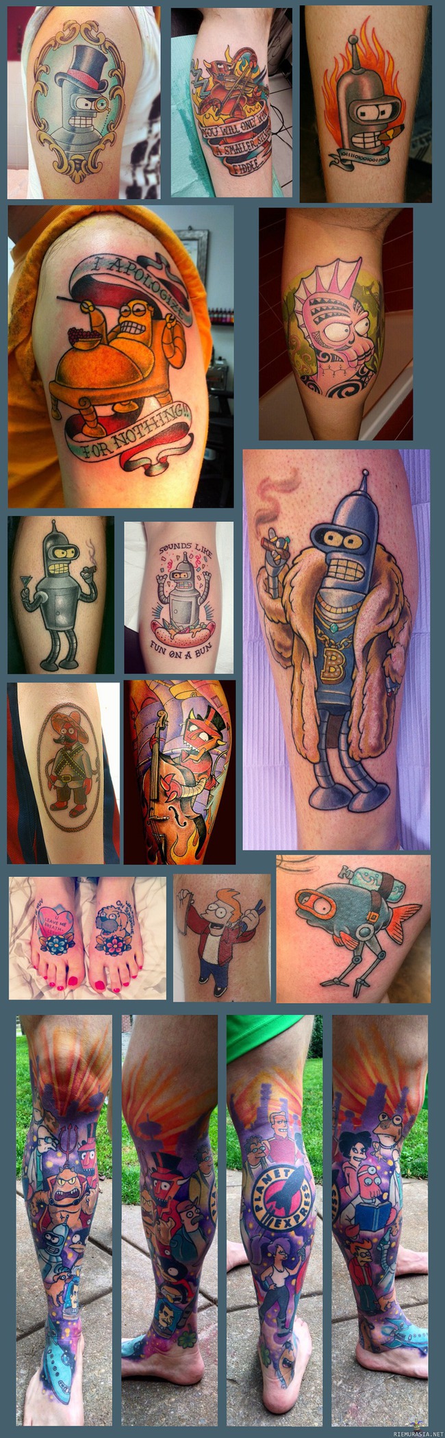 Futuraman fanien tatuointeja